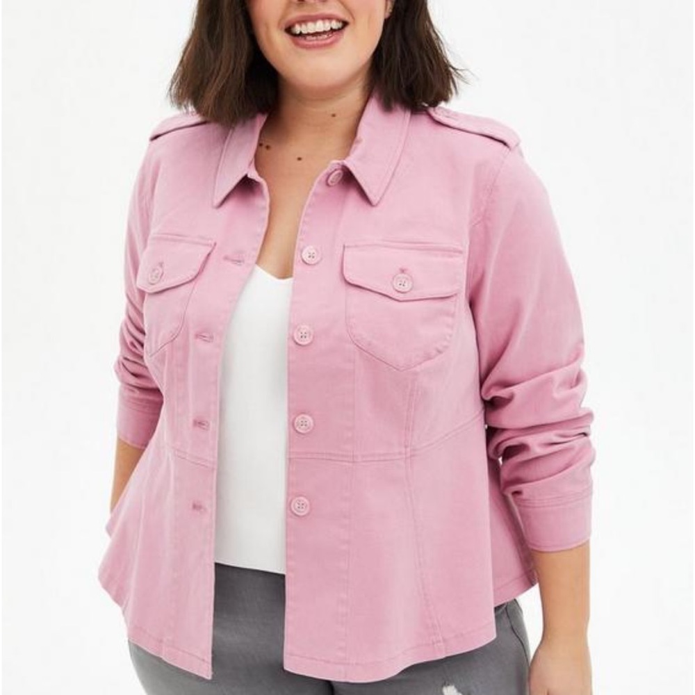 Torrid Twill Peplum Jacket